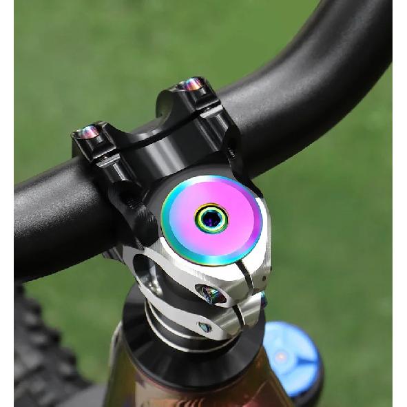 MUQZI Titanium Top Cap MTB Headset Top Cap MTB Road Folding Bike Headset Stem Cover with Titanium Bolt M6 X 35mm