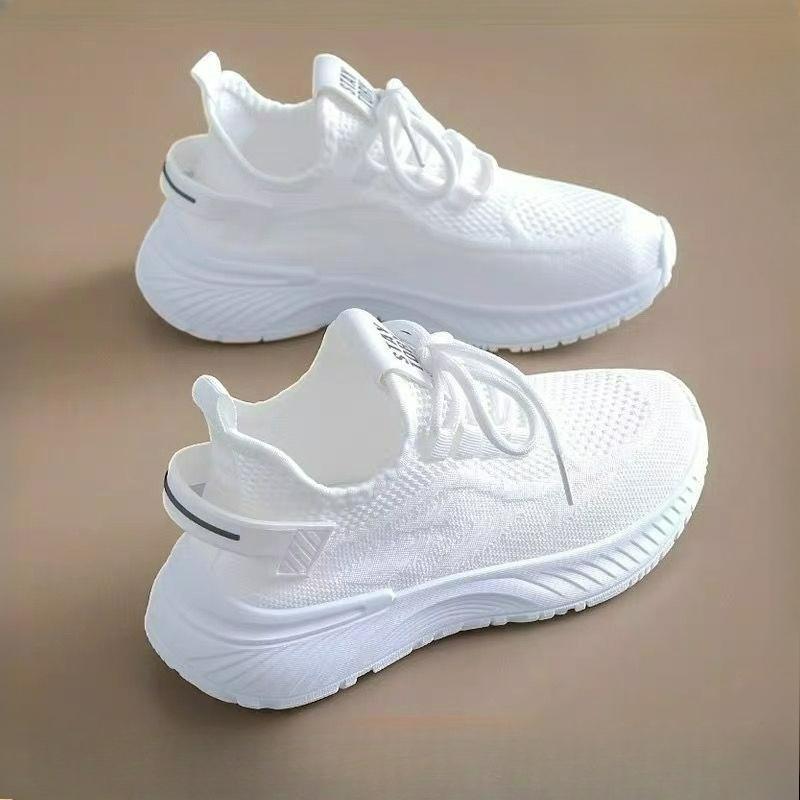

Женская обувь Летняя Дышащая Сетка Черная Спортивная обувь Тонкая Обувь из кокосового волокна Легкая EU35/CN36 белый