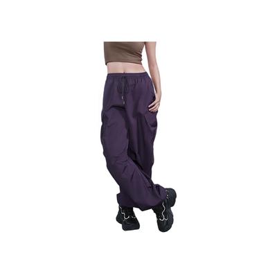 Originals Lace-Up Mid-Rise Solid Wide-Leg Casual Pants Women Bottoms Black JD1125