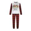 Vánoční potisk Rodičovský a dětský pyžamový set s dlouhým rukávem Domácí oblečení