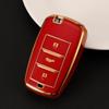 Changan Car Key Case for CS75: Gold-Edged Oshan TPU Key Cover