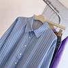 1116 Spring New Striped Shirt Women's Foreign Style Age Reduction Inner Commuter Fashion Daily Casual Commuter Professional Shirt