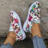 Spring and Autumn Large Size Low Top Single Shoes Women's Graffiti Lazy Canvas Shoes Lightweight Board Shoes