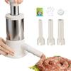 Stainless Steel Large Manual Sausage Maker Meatball Maker Sausage Stuffer Homemade Use Filler Tool Meat Ball Mold Machine