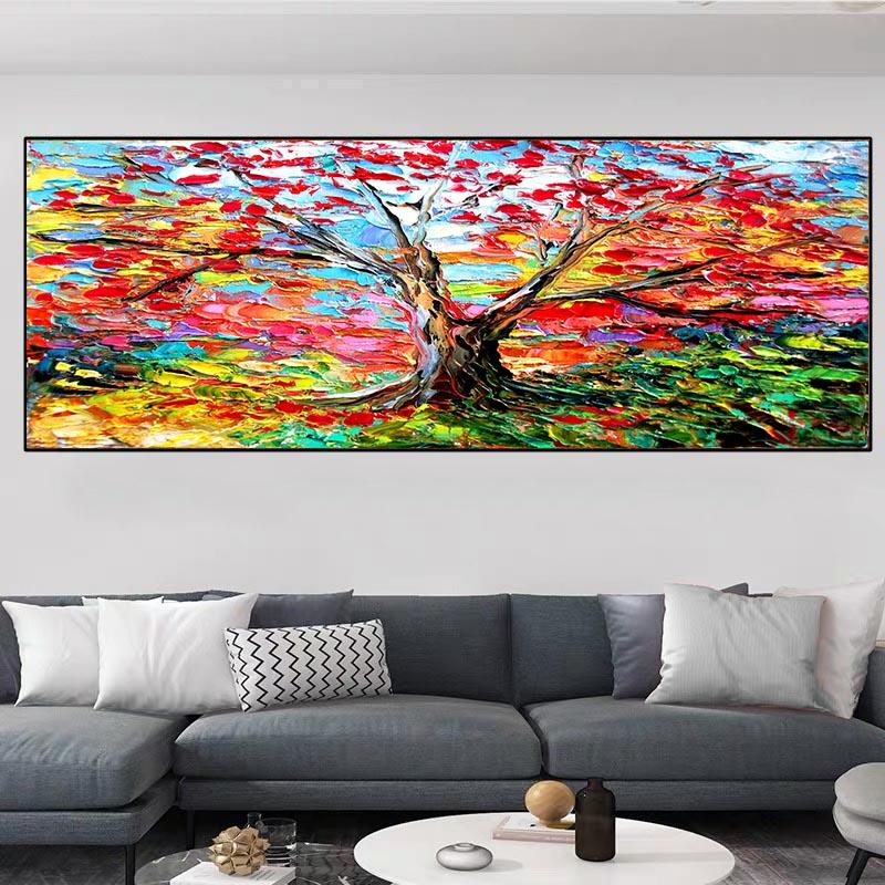 Abstract Tree of Life Oil Canvas Painting Landscape Posters and Prints Wall Art Pictures Cuadros Living Room Home Decor No Frame