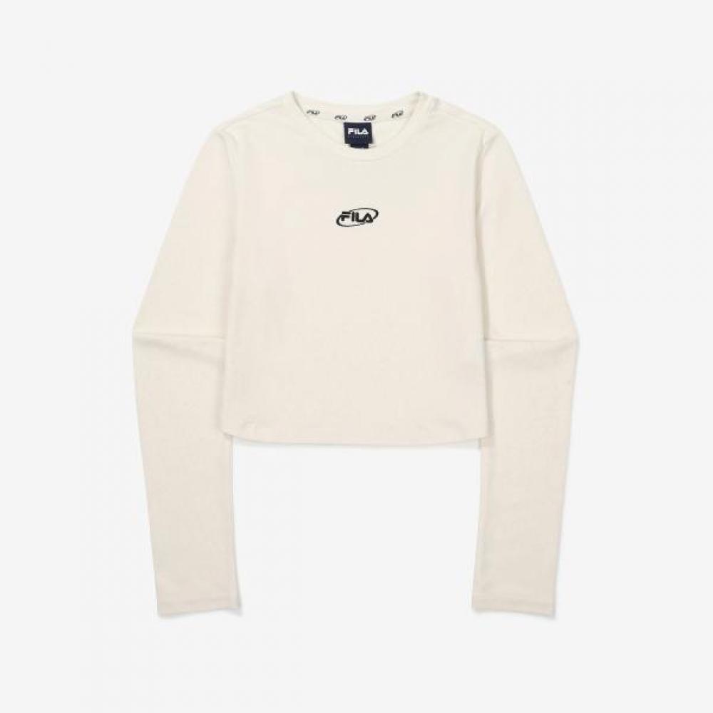 Fila HeriTage Crop Round Long Sleeve T shirT beige/100