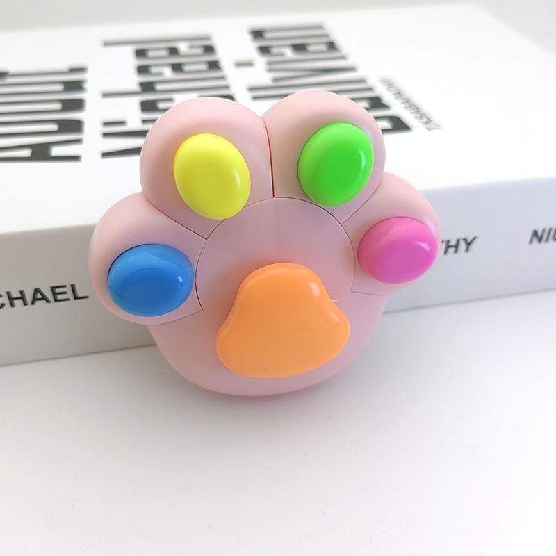 

Cute Cat Paw Fluorescent Marker for Writing & Drawing Slant Tip