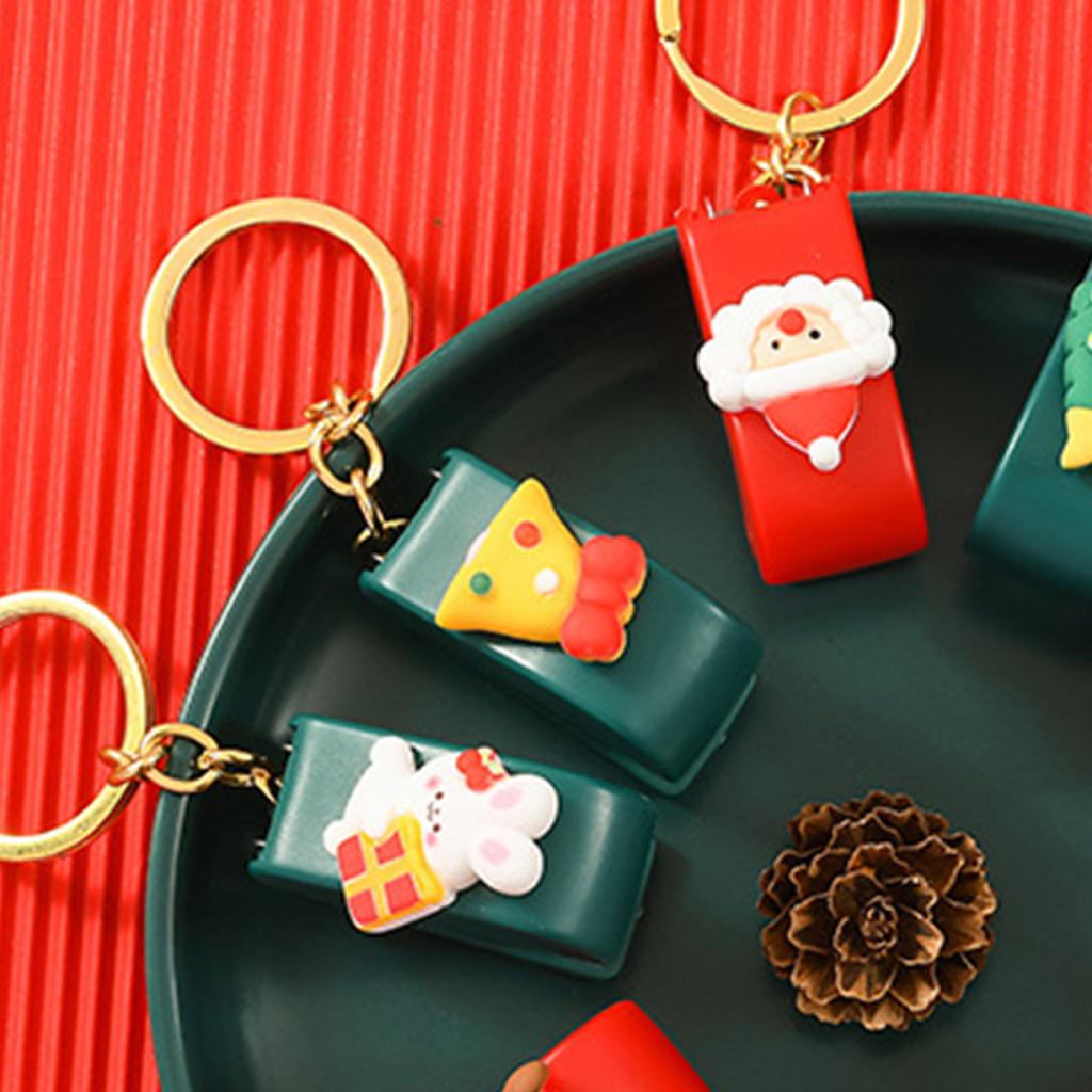 Stapler Multipurpose Cute Cartoon 10 Sheets Capacity Small Manual Table Stapler with Keychain for Christmas Present School