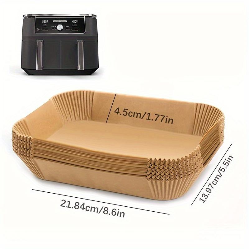 Balení 50 ks, jednorázová papírová vložka vzduchové fritézy obdélník 8,6 x 5,5" pro vzduchovou fritézu 8 kusů a více