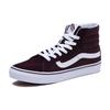 Vans Sk8 Slim Fabric Two-Layer Cowhide Waterproof Shockproof Wear-Resistant High-Top Skate Shoes Women Sneakers Burgundy VN0A32R2LV6