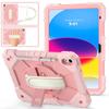 Silicone Protective Case With Wrist Strap IPad 10th Gen 10.9 Inch Rotating Stand Shockproof Anti-Slip Cover