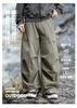 Mountain outdoor pleated tooling casual pants autumn new zipper paratrooper pants trendy brand loose scimitar long pants q