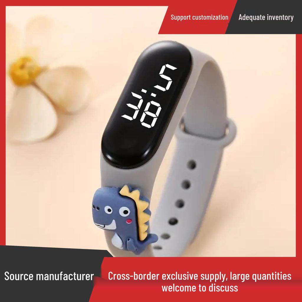3D Dinosaur Silicone Watch for Kids - Cute & Electronic, Ideal for Boys and Girls