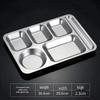 Langxi Stainless Steel Divided Dinner Plate