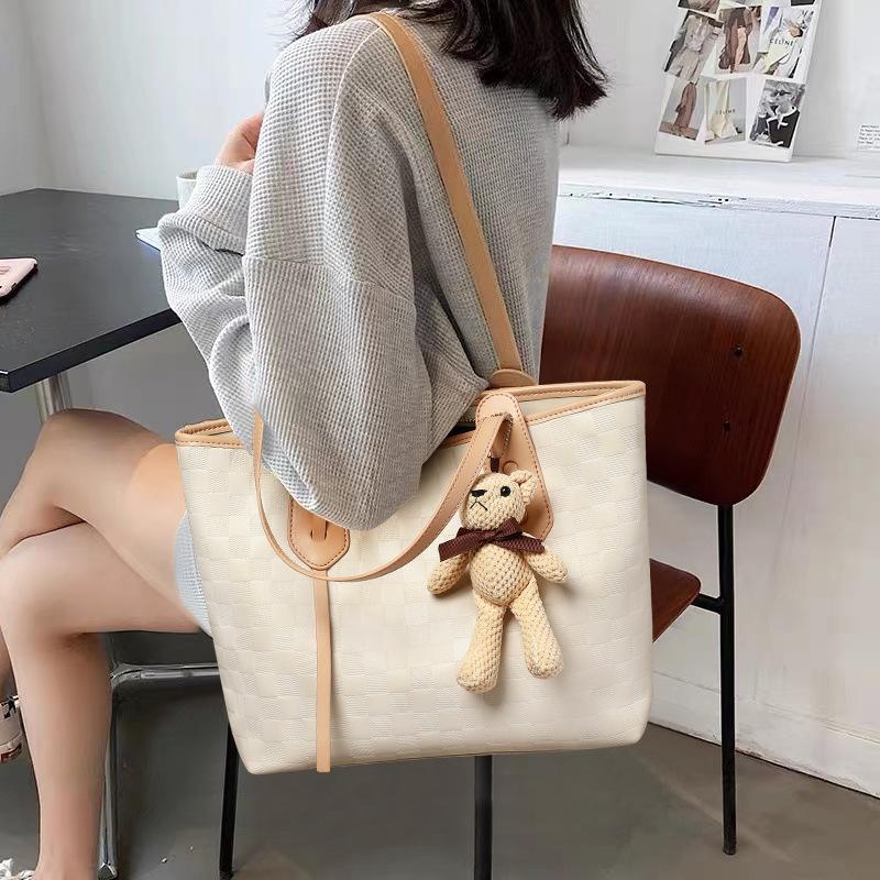 

Viney Bag 2025 New Women s Tote Bag Versatile Commuter Genuine Leather Large Capacity Shoulder Bag Beige（Public Version）