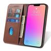 For iPhone 13 Pro 6.1 inch Cell Phone Case Wallet Magnetic Leather Stand Calf Texture Phone Cover