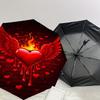 1pc Heart Wings Automatic Open/Close Umbrella Compact Folding Umbrella with 8-Rib Shaft for Women/Men, Elegant Birthday1185S