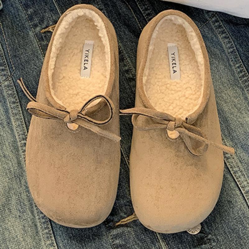 

Fashion Vintage Women 2024 New Outdoor Slip-on Round Head Shoes Women Plus Velvet Casual Comfortable Deep Mouth Boots Shoes for Women 35 хаки