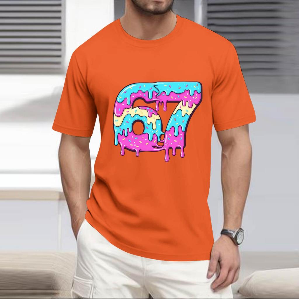 Men'S Fashionable T-Shirt, Street Casual Short Sleeved Clothing