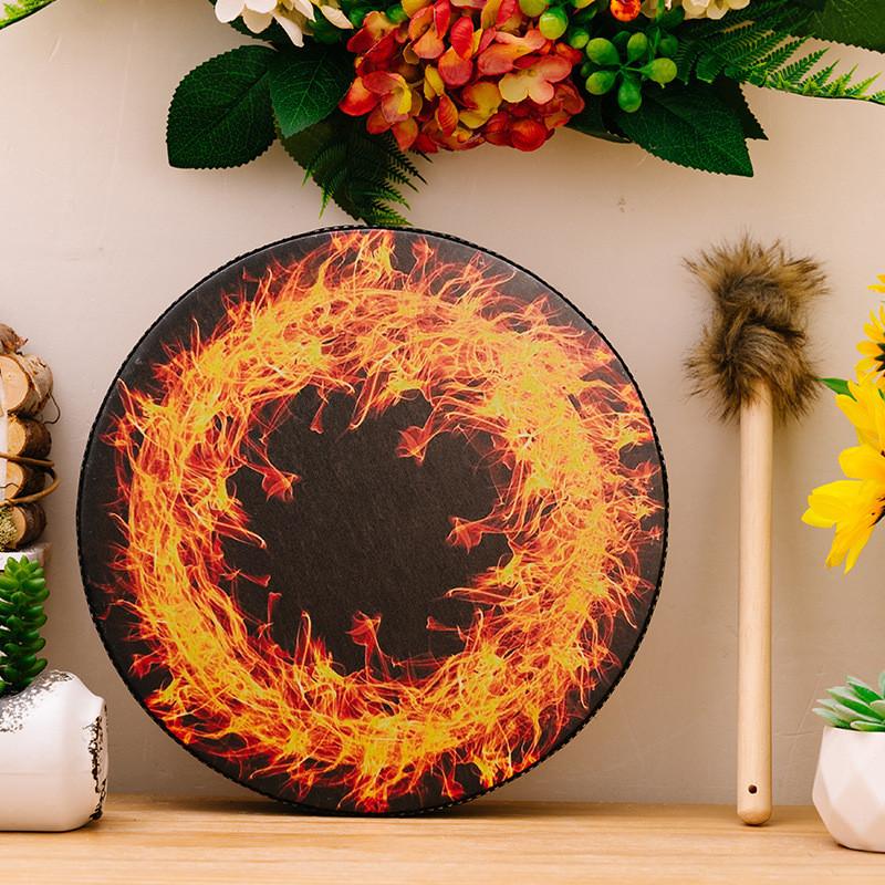 

Charming Drum Bohemian Decorative Instrument With Sticks Ideal For Creating Memorable Festival Vibes Flame Drum