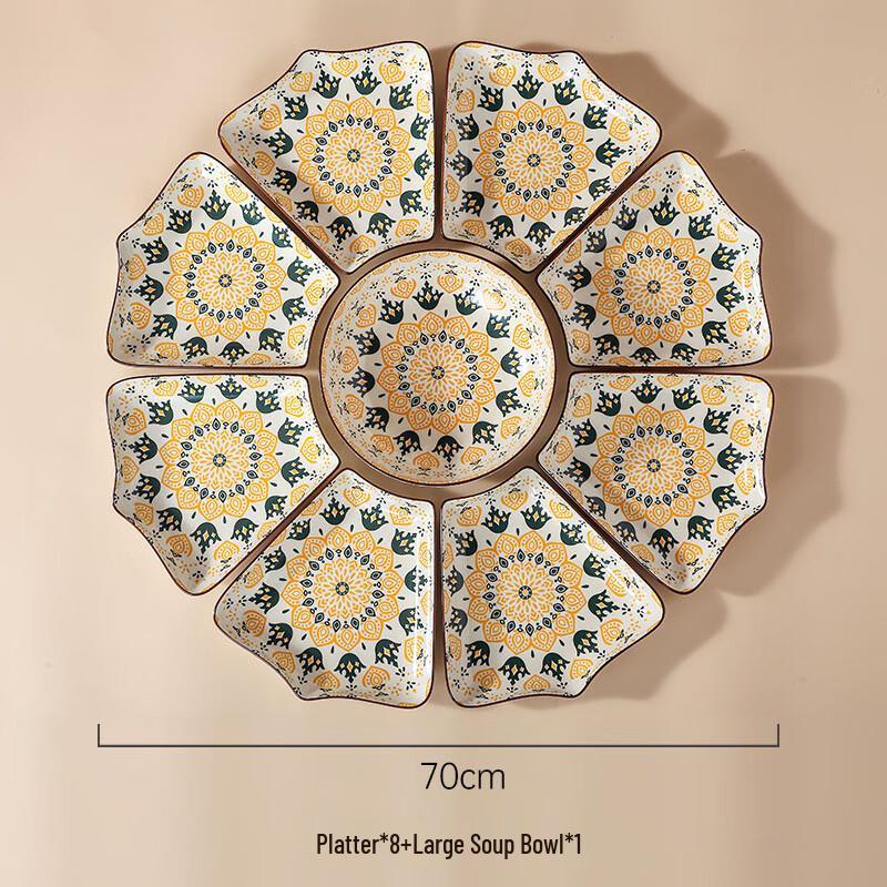 Naijiang Bohemian Ceramic Dinnerware Collection