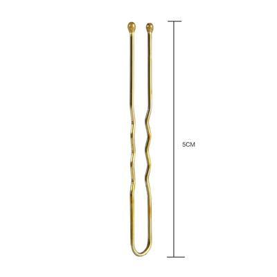 300 Stück Damen Welle Dünn U-Form Clips Haarnadeln Styling Friseur Salon Werkzeug(Gold S)