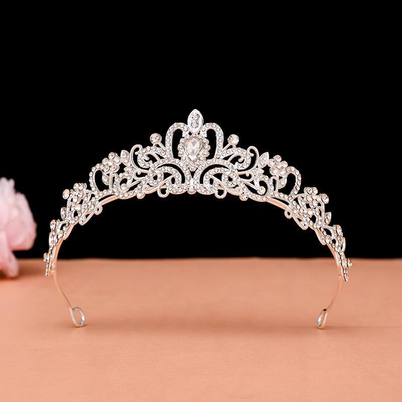 New Luxury Diamond Crown Bridal Wedding Water Diamond Crown Ladies' Elegant Adult Gift Princess Crown Girls' Jewelry Accessories