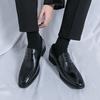 New Black Brown Penny  Loafers Men Pointed Patent Leather Casual Shoes Wedding Dress Homecoming Footwear Zapatos Hombre