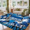 Hertha Bsc FC Design Crystal Velvet Rug Soft Decorative Mat for Bedroom Entrance