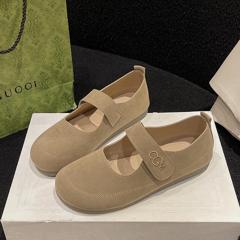 Fashion Small Leather Shoes Women's Spring and Autumn 2025 New Retro Lazy Shoes Women's Shallow Mouth Versatile Flat Mary Jane Single Shoes