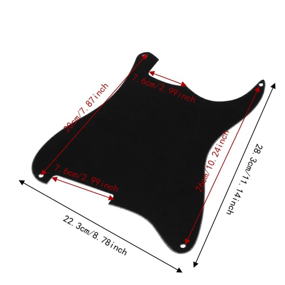 Black Color Guitar Scratch Plate 4 Holes Guitar Pickguard Plate For Electric Guitar