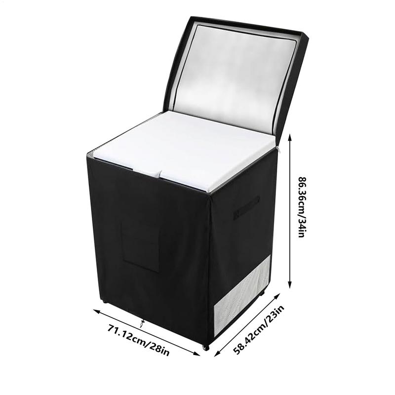 Outdoor Freezer Cover Chest Freezer Protection Dust Cover Oxford Fabric Wrap With Double Top Opening For Balcony Garden Patio