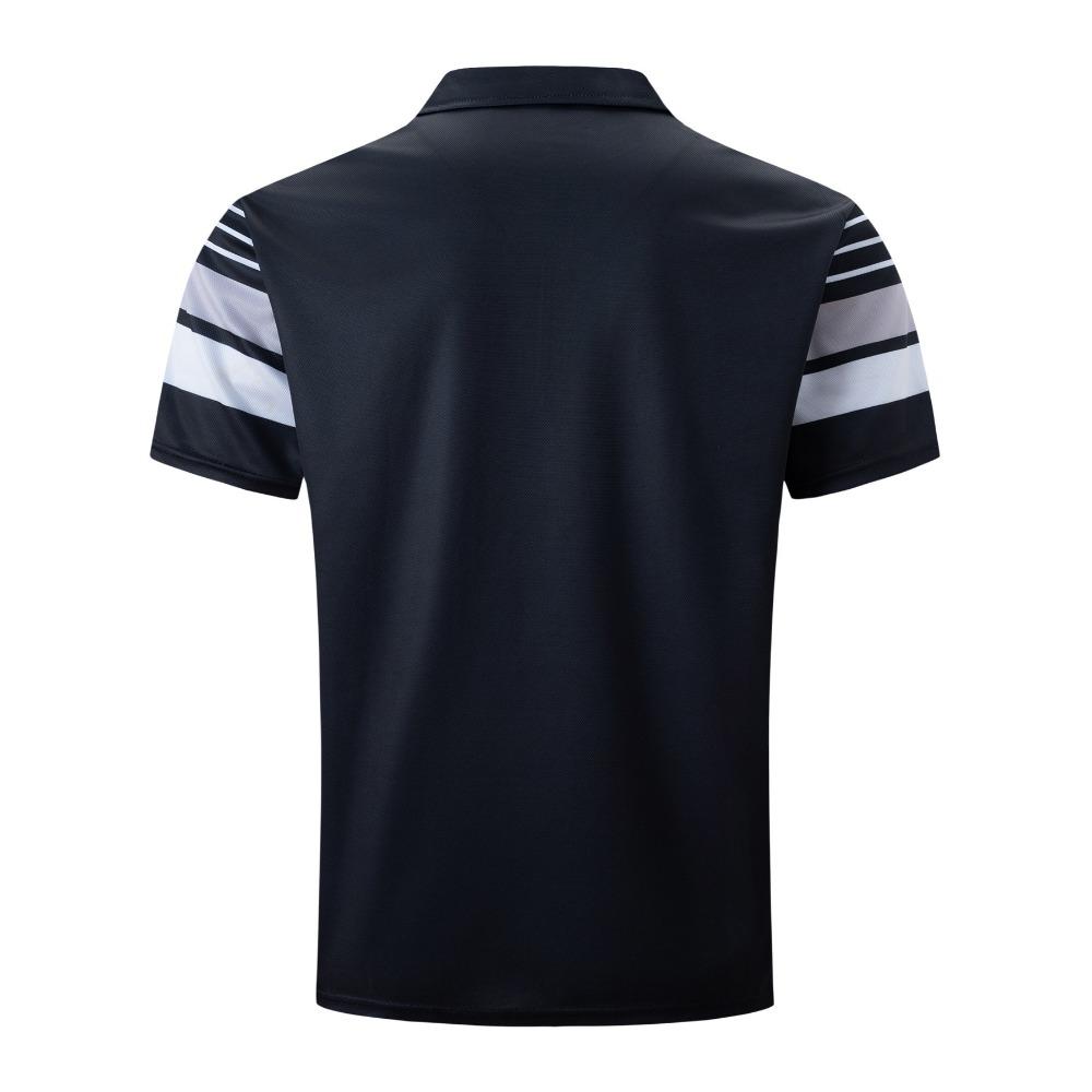 Men's Casual Polo Shirt with Collar and Zipper T-shirt Top