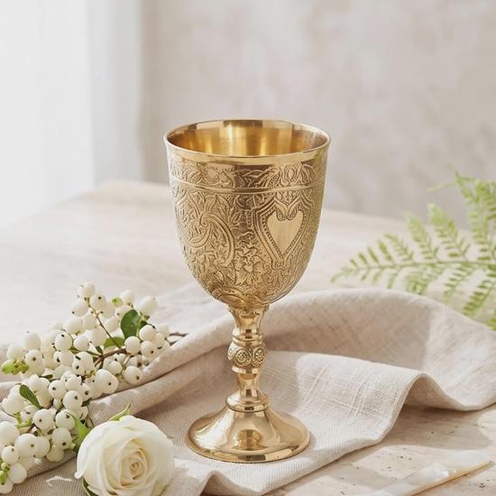Brass Chalice Goblet: Medieval King`s Cup