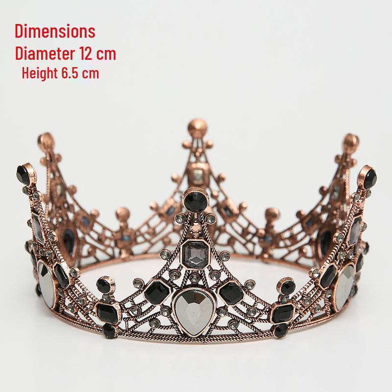 Barock-Stil Schwarze Krone Kuchenaufsatz für Geburtstage