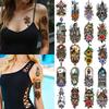 9pcs Temporary Tattoo Pagoda New School Traditional Lighthouse Japanese House Waterproof Long-lasting Body Stickers For Men