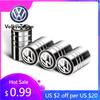 För VW Volkswagen Jetta MK5 Golf Bil Däckventilhattar Emblem Metallkåpa Fodral För för VW Volkswagen Golf Polo Passat Touran tillbehör