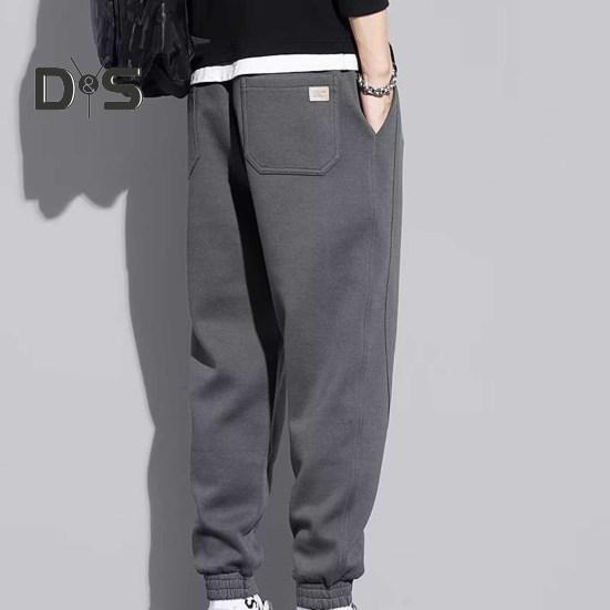 Loose Casual Pants Pockets Stylish Solid Color Running Sport Pants