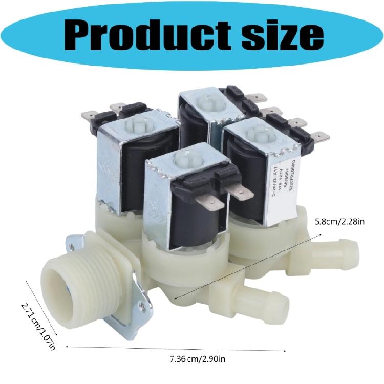 ABS Water Inlet Valves 110V Electric Water Inlet Solenoid Valves For Washers Durability Impacts Resistant Fast Install