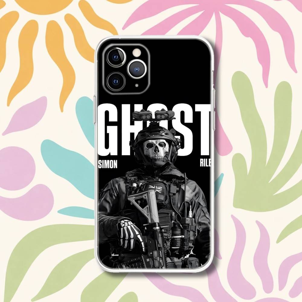 C-Call Of COD Ghosts Phone Case For iPhone 17,16e,16,15,14,13,12,11 Mini Pro Max X,XR,XSMAX 8,7 Air Plus Transparent Soft