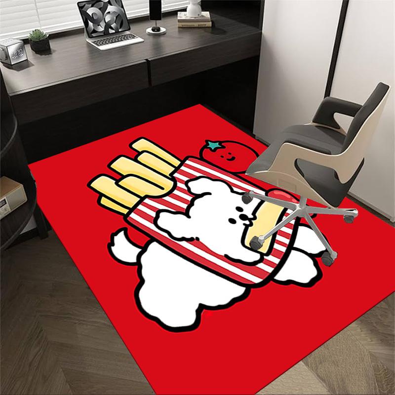 

1PC French fries Tomato Extra Large Non-Slip Floor carpet, Office, family, bedroom, Studio - Large Area Rug Indoor Rugs, Vibrant Colors-A305 60cm by 90cm