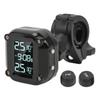 Motorcycle Tire Pressure Monitor System with 2 Sensor USB Charging LCD Screen IP67 Waterproof TPMS for Safety Driving