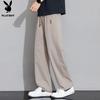 PLAYBOY Men's Summer Cool-Touch Straight-Leg Ice Silk Casual Pants