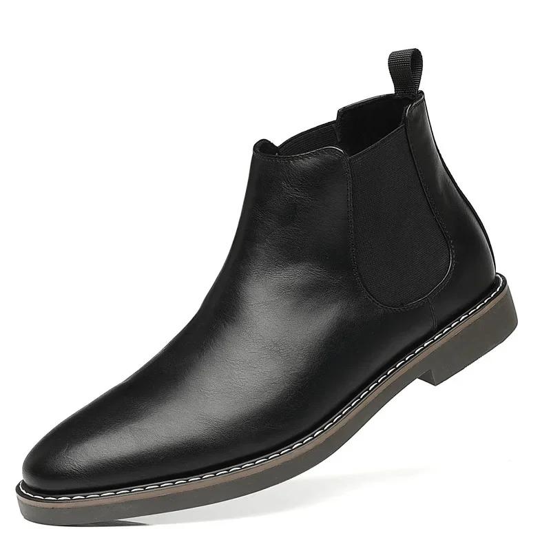 Fashion 40~46 Men Chelsea Boots Brand Retro Comfortable 2024 Fashion Men Boots