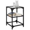 Coffee Tables with Glass Top 2 pcs Transparent 30 x 30 x 45 cm Steel