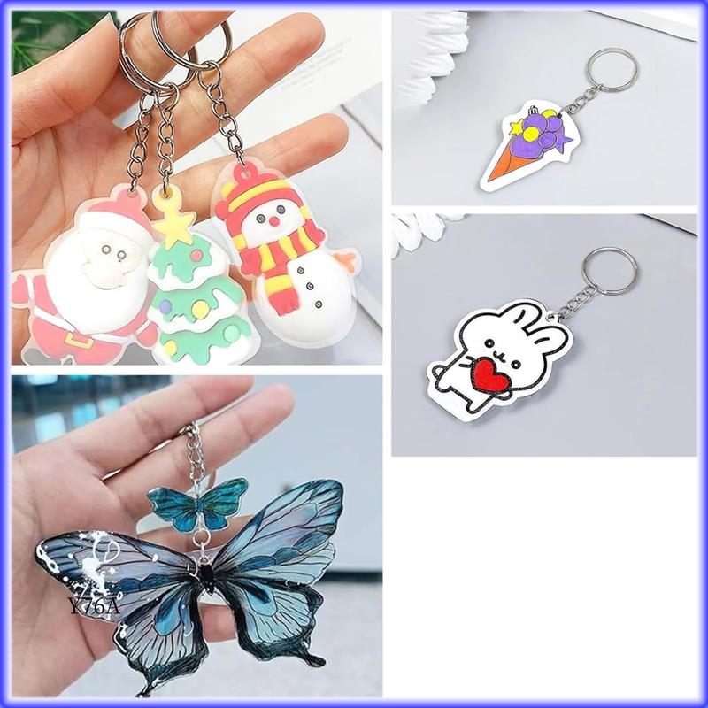 Хороший набор из 229 листов термоусадочного пластика, набор для изготовления брелоков из термоусадочной бумаги с 20 листами термоусадочной бумаги, дырокол и брелоки