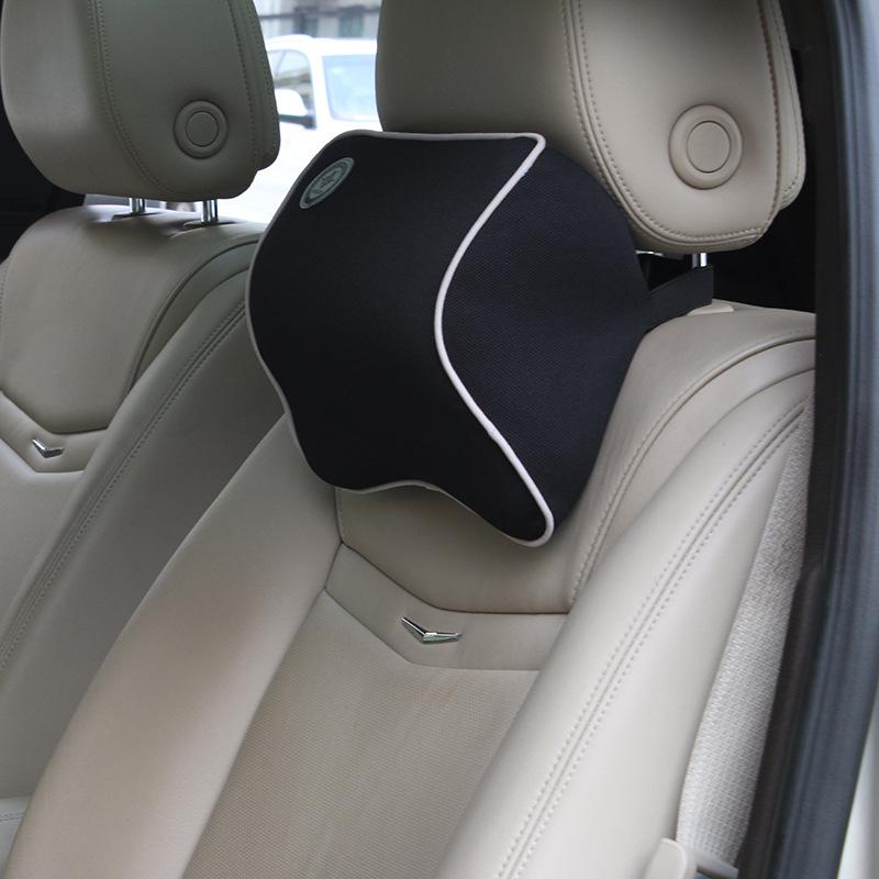 Car Headrest Memory Foam Neck & Lumbar Support Pillow - Customizable.