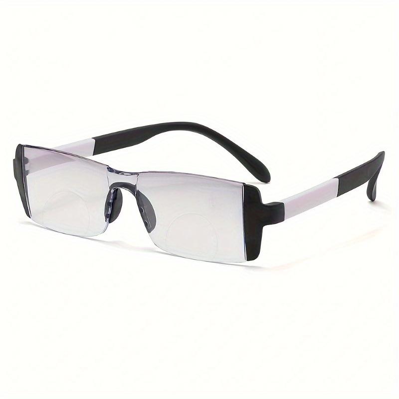 Blaulichtfilter Bifokale Lesebrille Damen Rahmenlos Herren Presbyopie Brille +100 Bis +400