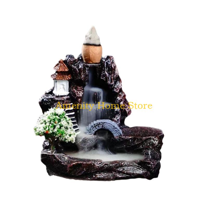 F26C Decorative Incenses ArtCrafts Flower Backflows Incenses Burners  Gift for Meditations Enthusiasts Home Decorations