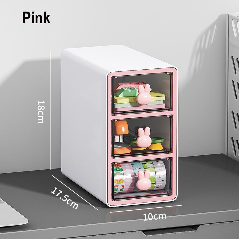 Desktop Storage Box Transparent Drawer Home Storage Box Stationery Box Office Files Stationery Organizer Cosmetics Drawer Box 4780₽